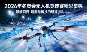 2026年冬奥会新增项目无人机竞速赛精彩集锦视频封面 - 无人机飞行画面